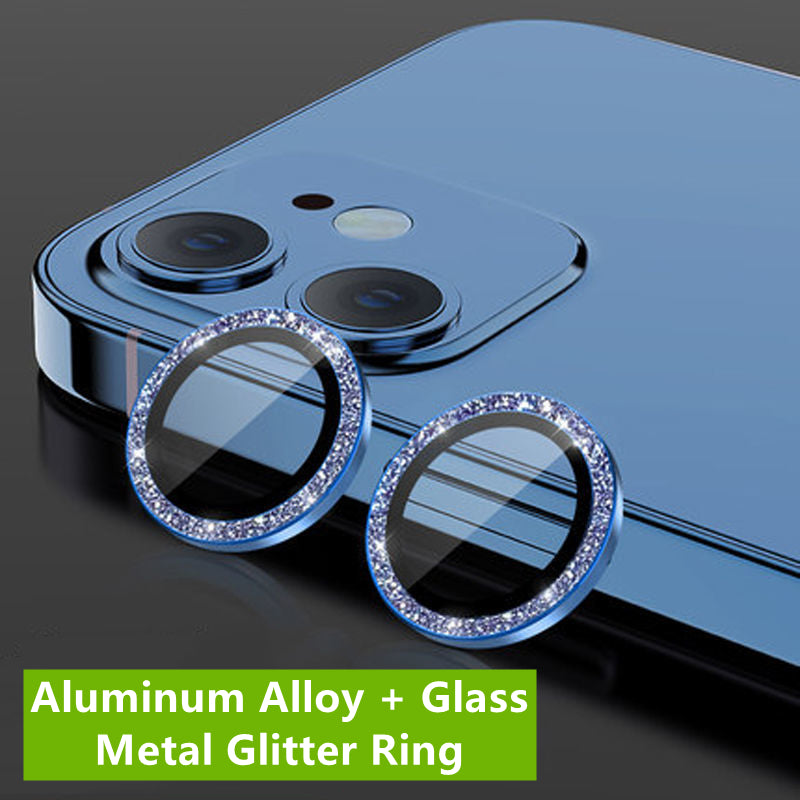 Kameraobjektiv Metallring Schutzglas für Apple iPhone | Hochwertiger langlebiger Objektivschutz gegen Kratzer und Staub