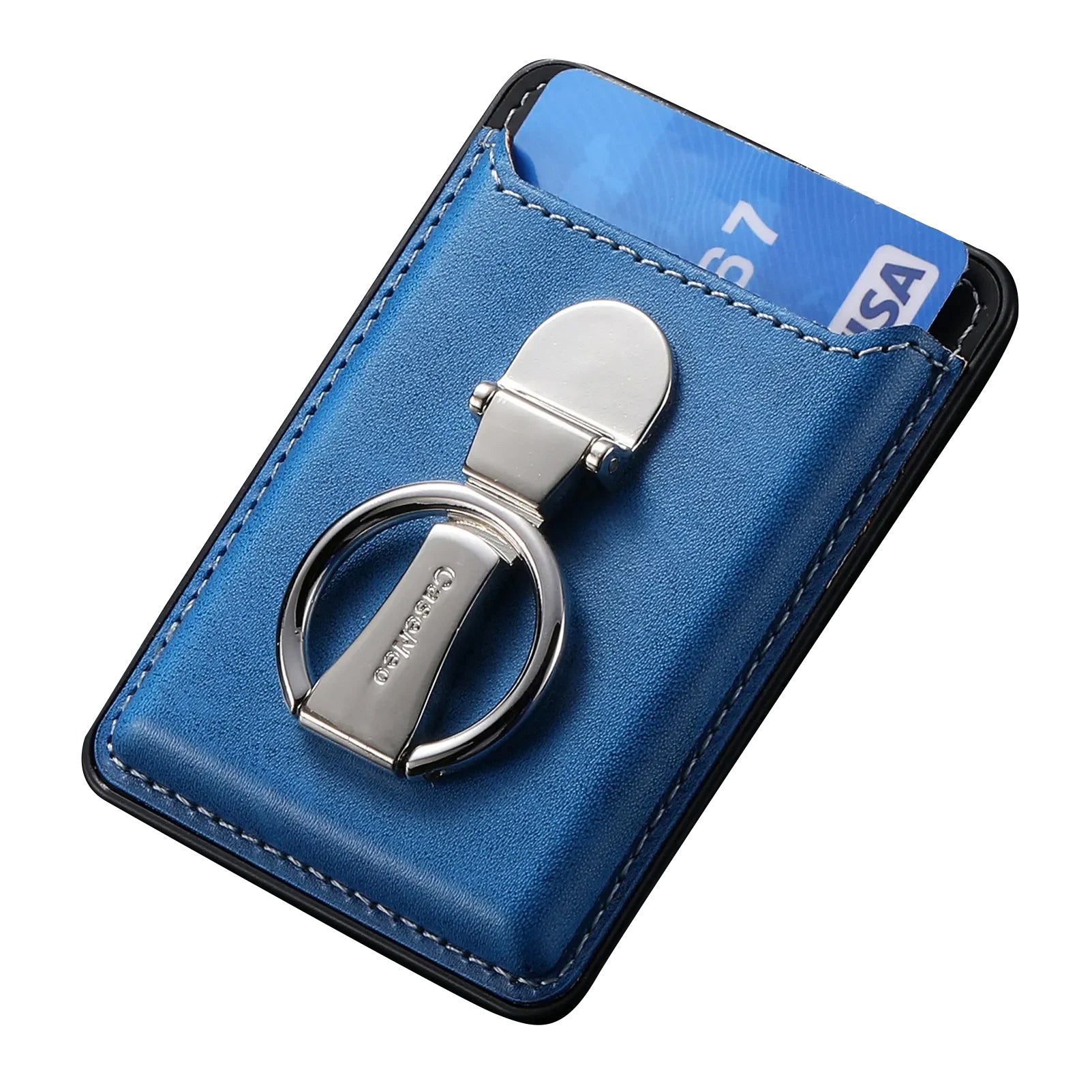 Hochwertige Leder MagSafe Brieftasche mit Kartenfächern: Klapp-Ringhalter & für iPhone 16/15/14/13/12 Pro - Phone Heaven Zone