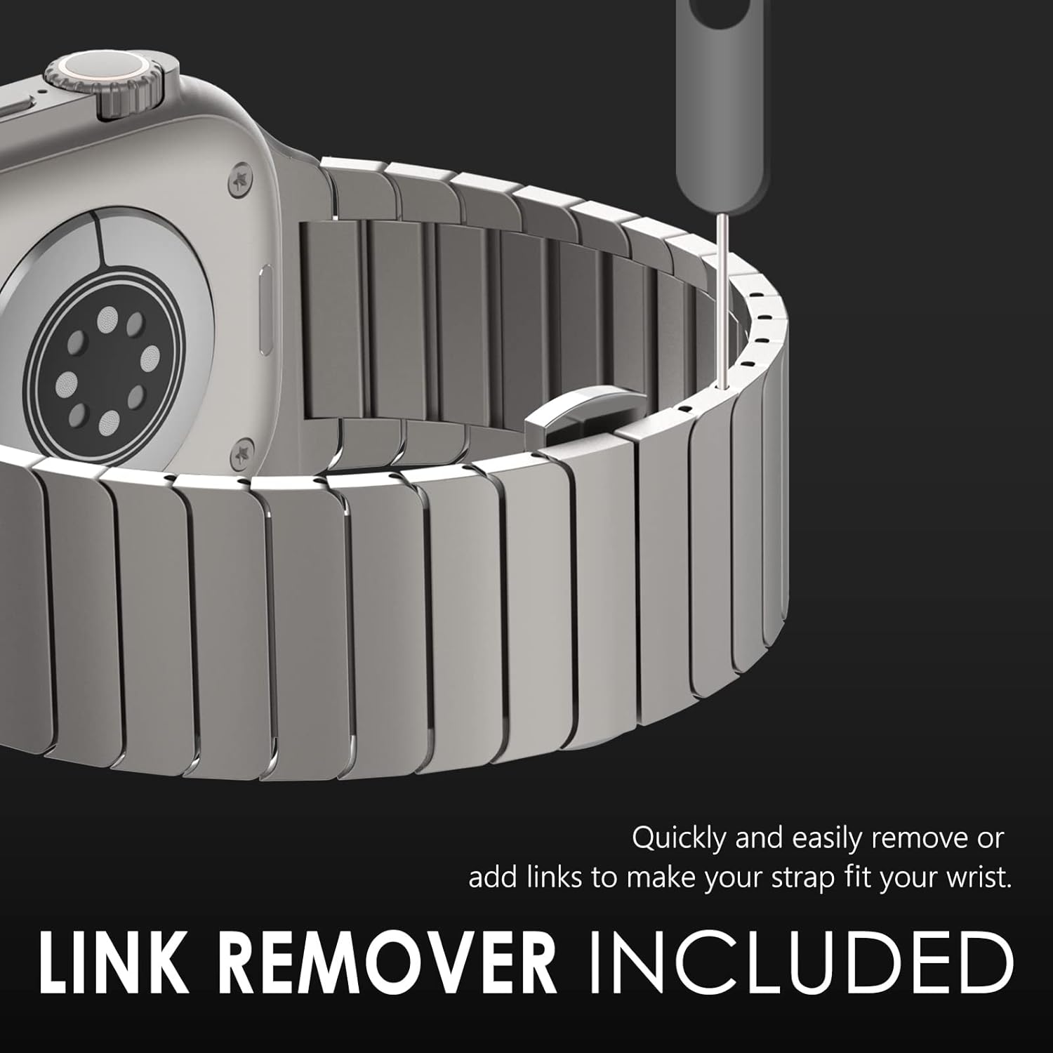 Titan Farbband für Luxury Apple Watch Serie 10/9/8/7/6/5/4/3/2/1 & Ultra 2/1, SE: 2024, 2023, 2022, 2021, 2020, 2019, 2018,