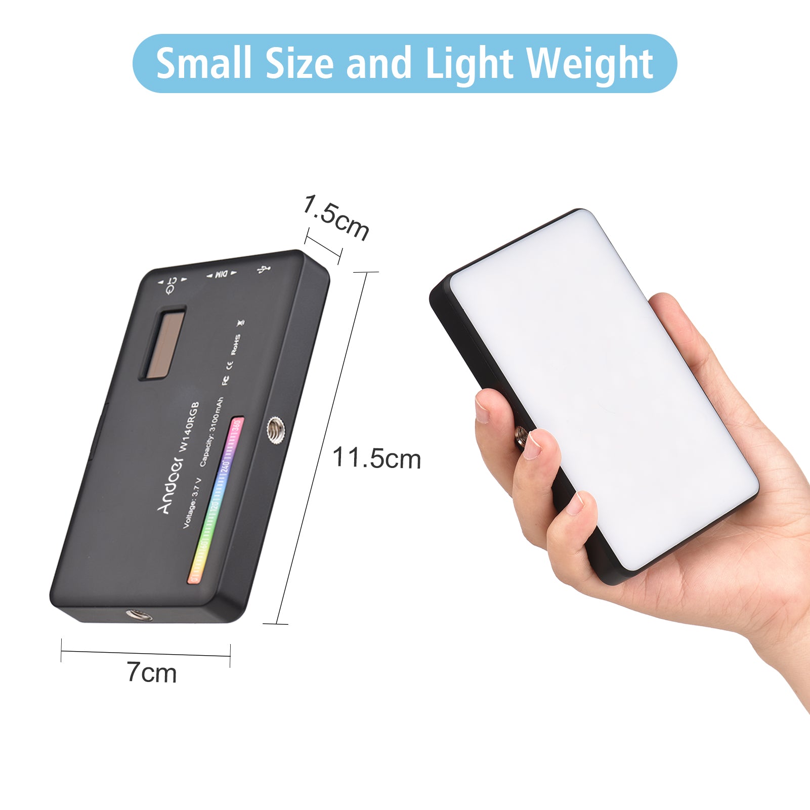 Premium RGB LED Video Licht Fotografie Füllen Kamera Beleuchtung Panel CRI95+ 2500-9000K LCD Display Kalter Schuh Für Vlog