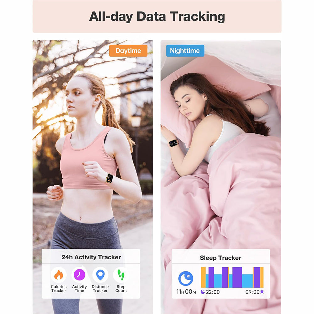 Premium Smartwatch Unisex – Fitnessuhr mit KI, Sprachanrufen, EKG, Blutzuckermessung, Gesundheitsüberwachung, IP68 wasserdicht, Schrittzähler, Puls- & Schlafmonitor, Benachrichtigungen & Sprachassistent – Für Damen & Herren