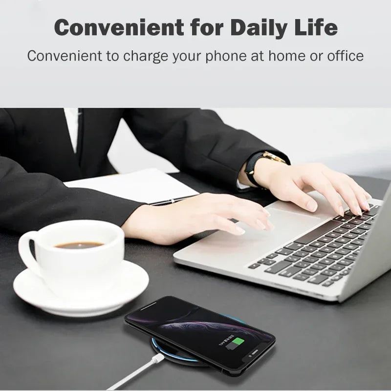 Kabelloses Ladegerät Pad 30 W Schnellladung für Smartphones, Apple iPhone, Samsung, iOS & Android AirPods Pro | Premium-Ladegerät für Smartphone