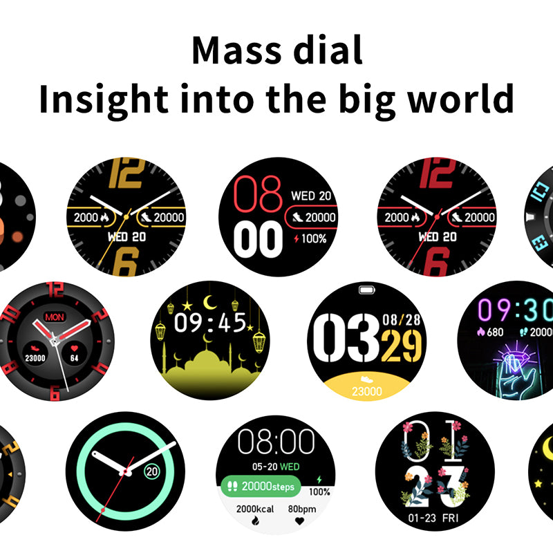 Premium 2024 Neue Smartwatch für Männer: Touchscreen, Sport Fitness, IP67 Wasserdicht, Bluetooth, Android, Apple iOS