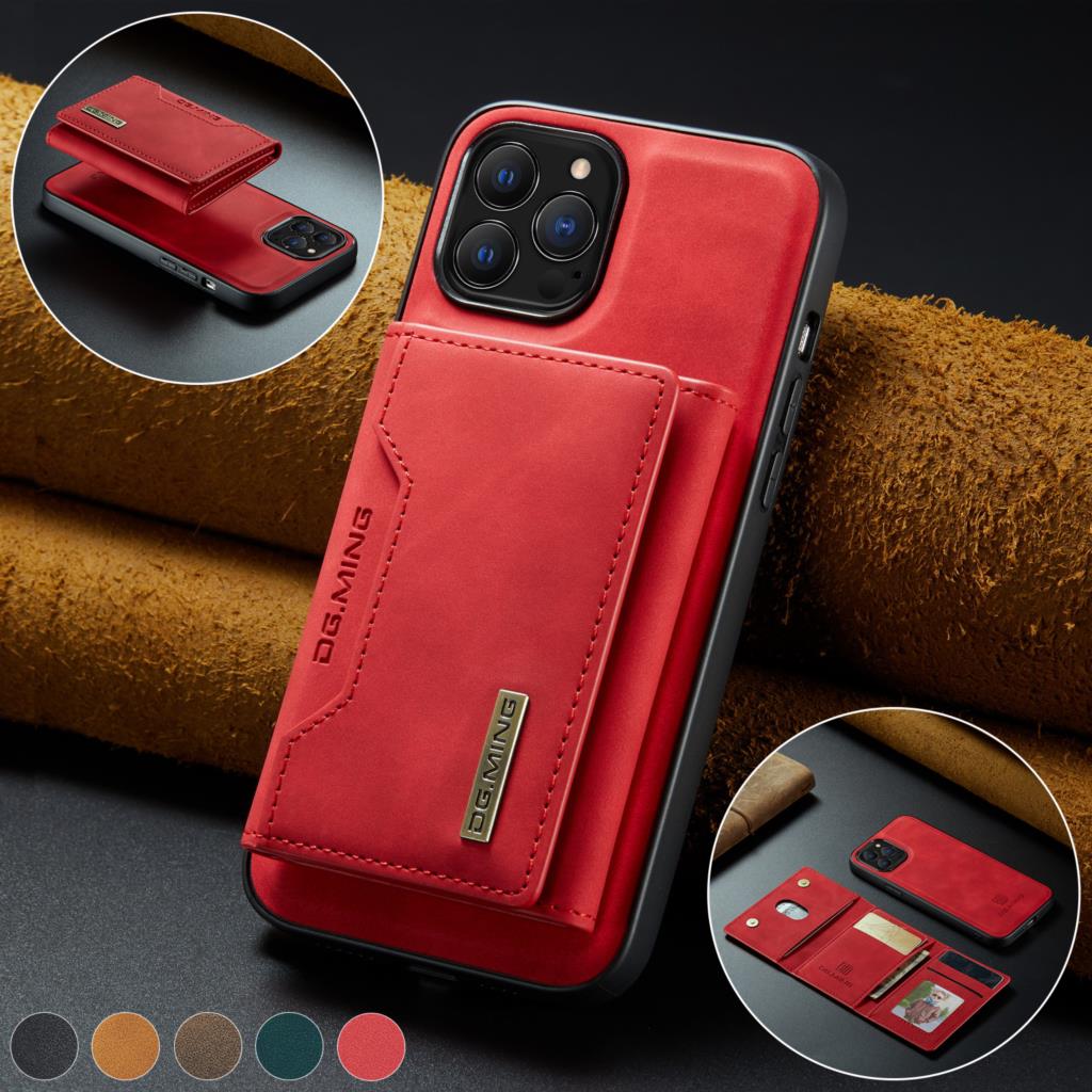 Premium 2-in-1 Magnetisches Geldbörse Leder Apple iPhone Hülle DG.MING | Stoßfest, Abnehmbares Portmonee, Kartenhalter Tasche & Aufsteller - Phone Heaven Zone