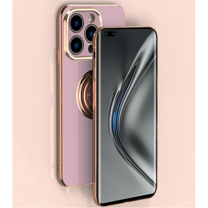 Luxus Silikon Magnetische Ringhalter und Ständer iPhone Hülle | MagSafe Case, Rundumschutz, Kameralinsenschutzabdeckung für Apple iPhone 17/17 Air, 16/16e, 15, 14, 13 Pro Max Plus Cover | Panzertasche, Stoßstangenabdeckung Handyhülle | Premium Schutzhülle