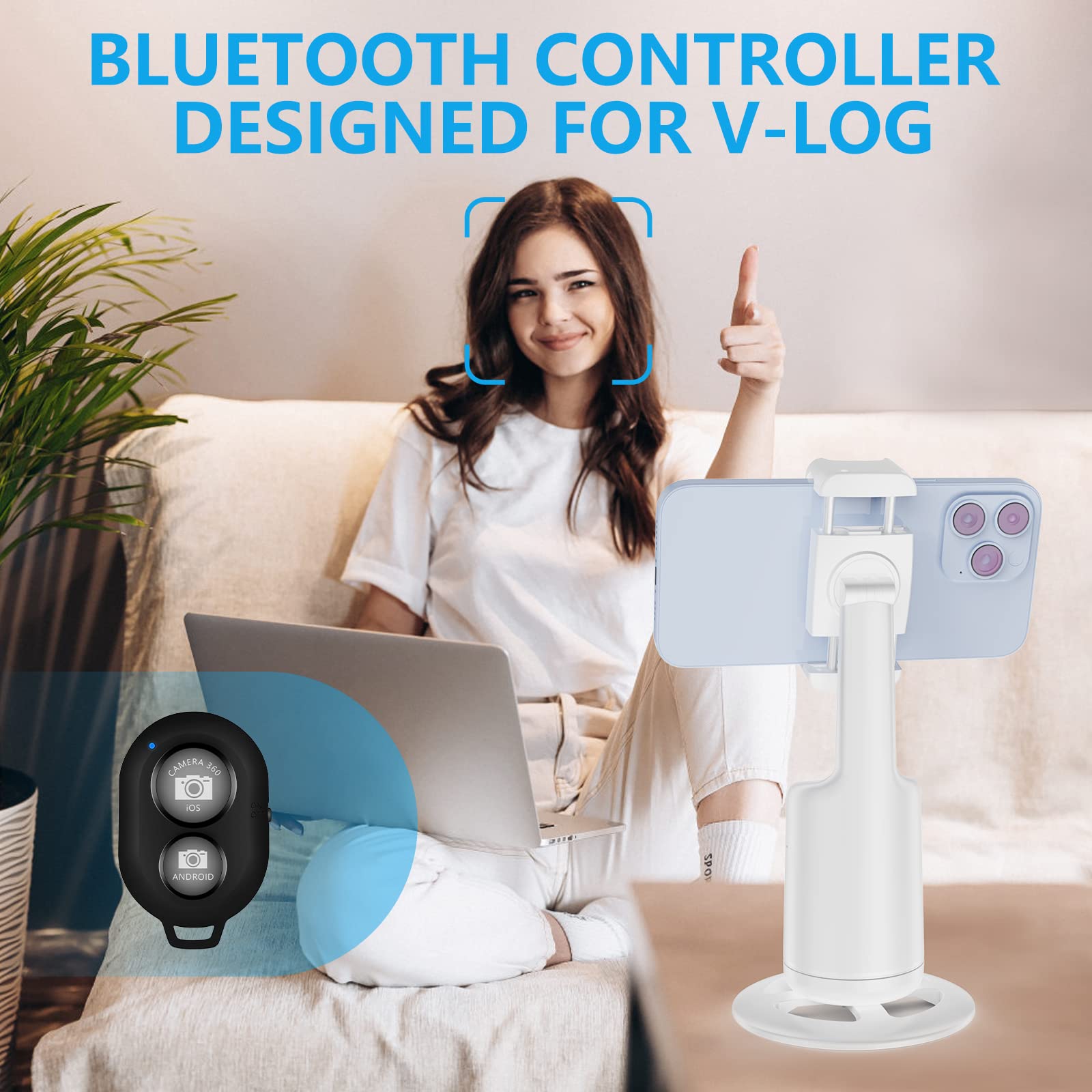 EvoGlide Premium | 360° Gimbal Stabilizer - Exklusives Videostabilisierungssystem Smartphones, Apple iPhone, Samsung, iOS