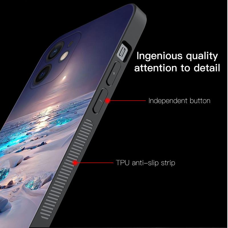 Luxus-Design: Romantische Strandlandschaft bei Nacht iPhone-Hülle