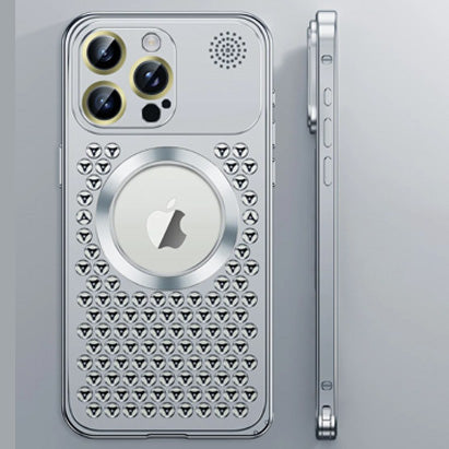 Hochwertige magnetische Wärmeableitungshülle, MagSafe, Abdeckung, aus Metall | Apple iPhone 12/13/14/15 Pro Max Plus – Aluminiumabdeckung - Phone Heaven Zone