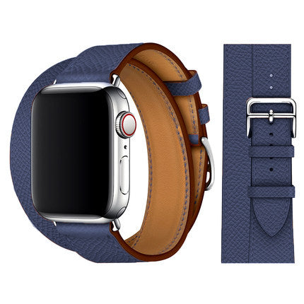 Premium Echtes Leder Armband für Apple Watch: 49mm, 45mm, 44mm, 42mm, 41mm, 40mm, Damen/Herren, iWatch Ultra/9/8/7/6/5/4/SE