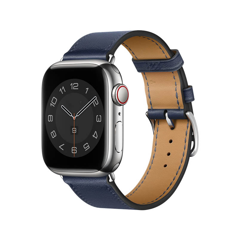 Premium Echtes Leder Armband für Apple Watch: 49mm, 45mm, 44mm, 42mm, 41mm, 40mm, Damen/Herren, iWatch Ultra/9/8/7/6/5/4/SE