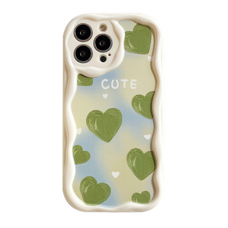 Schöne Weiße Herz-Design Make-up Spiegel iPhone Hülle | MagSafe-kompatible Schutzhülle mit Rundumschutz und Kameralinsenschutz für Apple iPhone 17/17 Air, 16/16e, 15, 14, 13 Pro Max Plus Cover | Panzertasche und Stoßstangenabdeckung