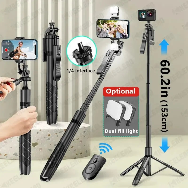 Premium kabelloser Selfie-Stick Stativ-Stand für GoPro Action Kameras und Smartphones, stabiles Gleichgewicht für Live