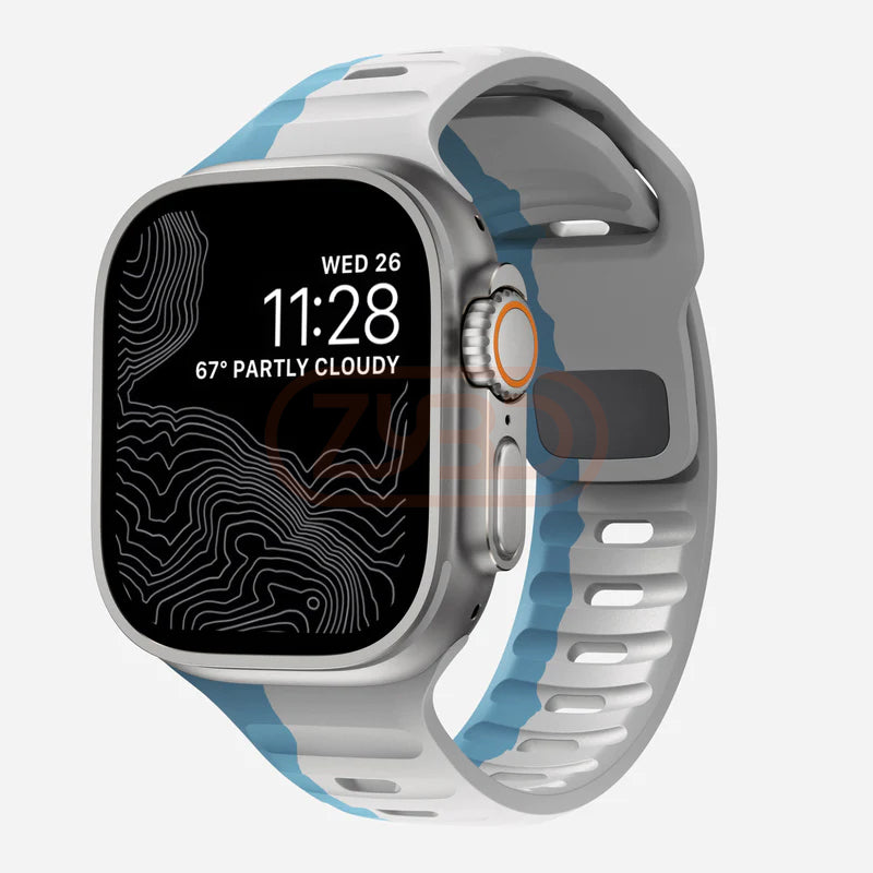 Premium Weiches Silikonarmband für Apple Watch | Elegant, Langlebig & Perfektes Sportarmband für jede Größe (49mm-38mm)