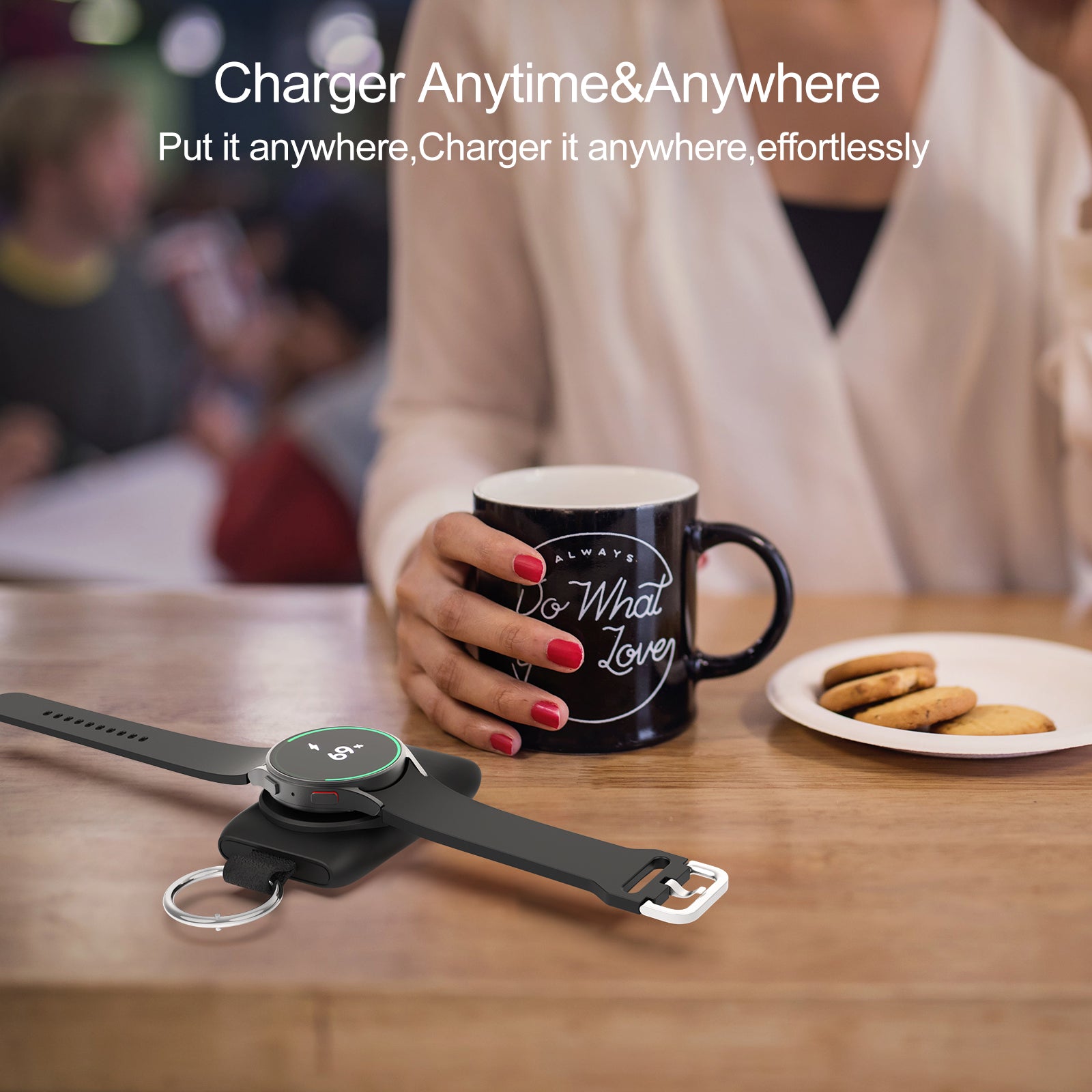 Premium Ladegerät für Apple Watch: Ultra - Tragbares Magnetisches | iWatch Ladestation für Apple Watch 10/9/8/7/6/5/4/3/2/1 & Ultra 2/1, SE: 2024, 2023, 2022, 2021, 2020, 2019, 2018, 2017, 2016 Serie mit USB-C Anschluss