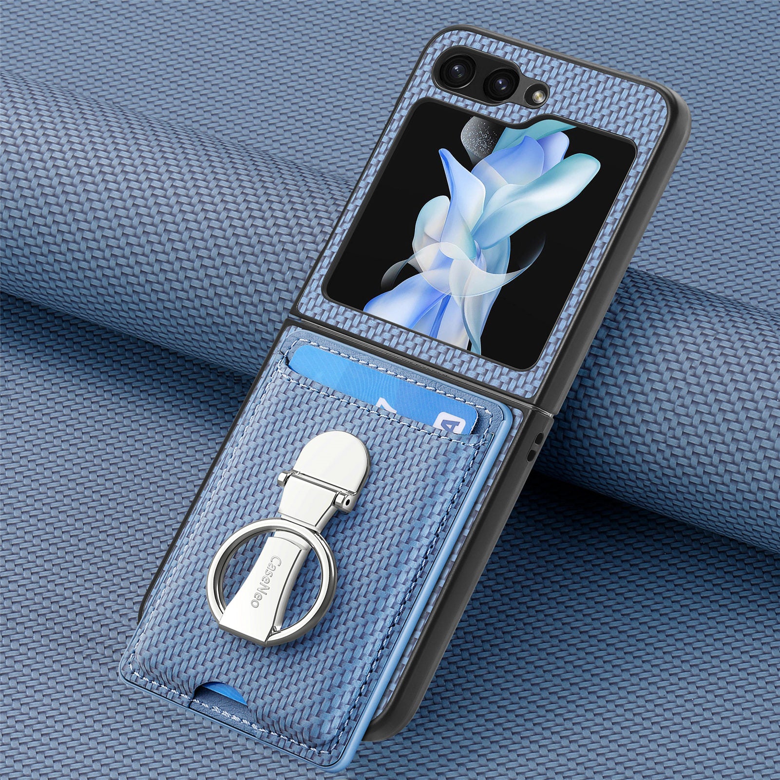 Hochwertige Leder MagSafe Brieftasche mit Kartenfächern: Klapp-Ringhalter & für iPhone 16/15/14/13/12 Pro - Phone Heaven Zone