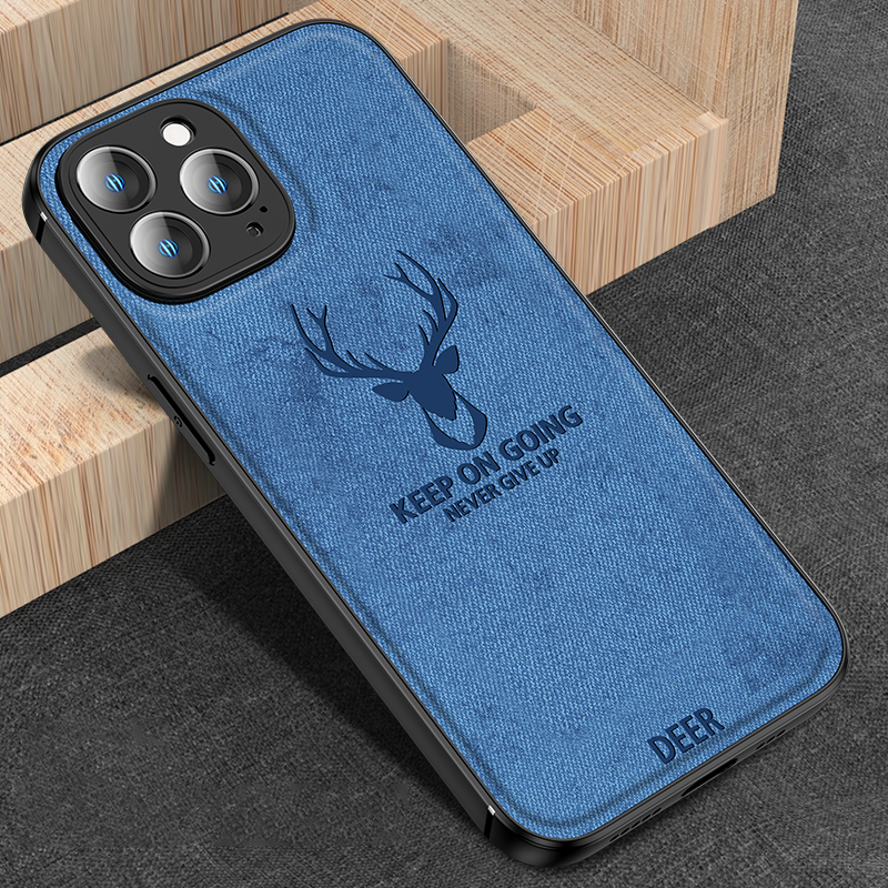 Luxus Stoßstange Leinwand Stoff Handyhülle Hülle | Abdeckung, MagSafe, Apple iPhone 15/14/13/12/11 Pro Max Rückseite Funda