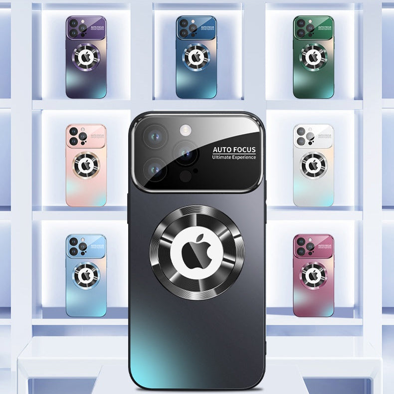 Luxus Matte Magnetische iPhone-Hülle mit Glaslinsen-Kameraschutz | Stoßfeste Tasche & MagSafe Case | Panzer-Schutzhülle für Apple iPhone 16/15/14/13/12 Pro Max Plus Mini | Handyhülle in limitierter Auflage