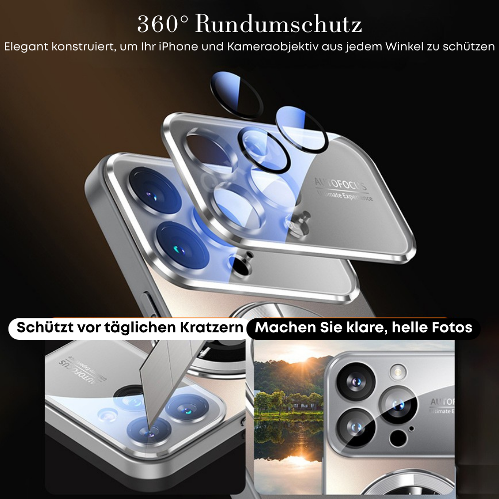 Luxus Matte Magnetische iPhone-Hülle mit Glaslinsen-Kameraschutz | Stoßfeste Tasche & MagSafe Case | Panzer-Schutzhülle für Apple iPhone 17/17 Air, 16/16e, 15, 14, 13 Pro Max Plus | Handyhülle in limitierter Auflage