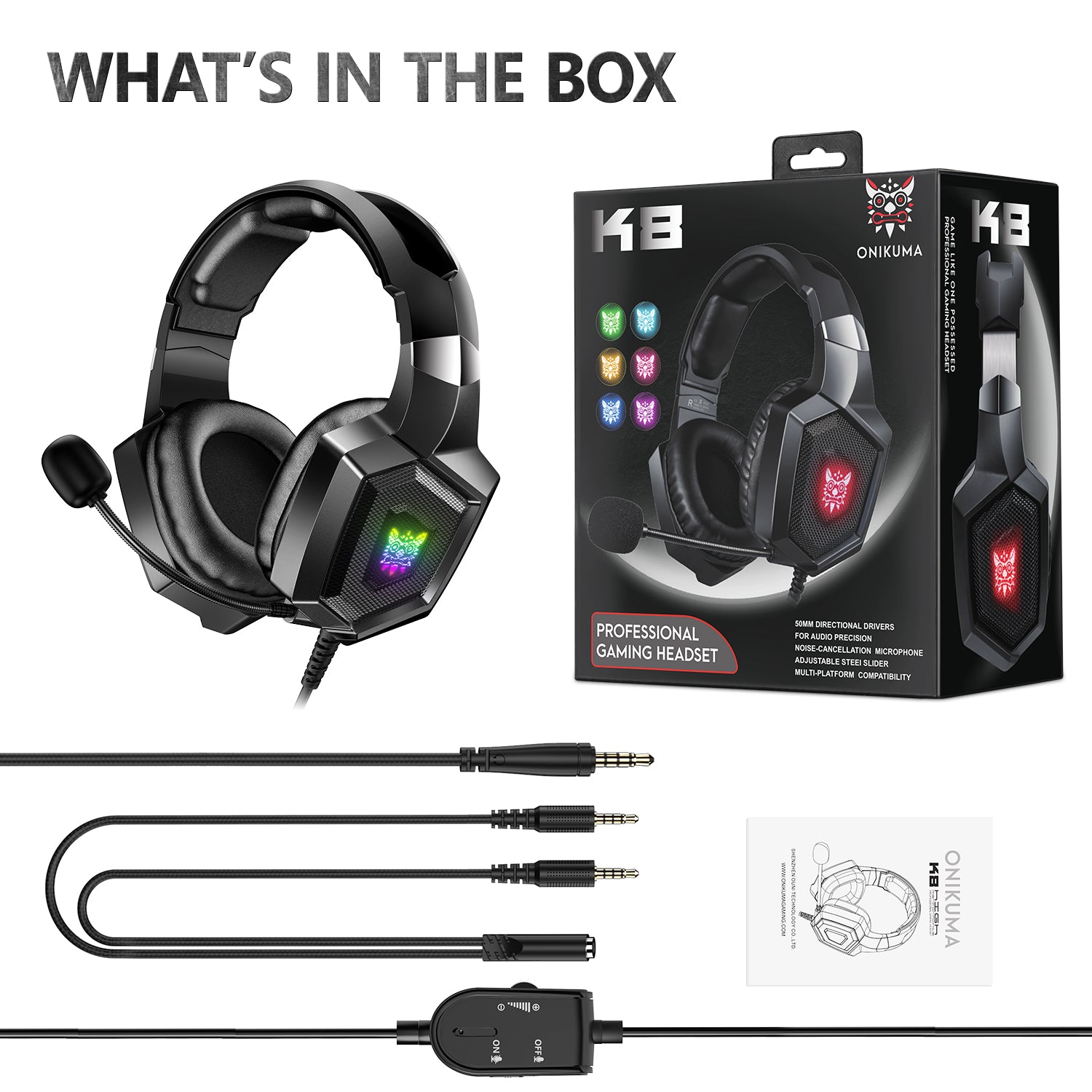 Premium ONIKUMA K19 Gaming-Headset | Kabelgebunden, Geräuschunterdrückung, Mikrofon | Stereokopfhörer | Limitierte Auflage