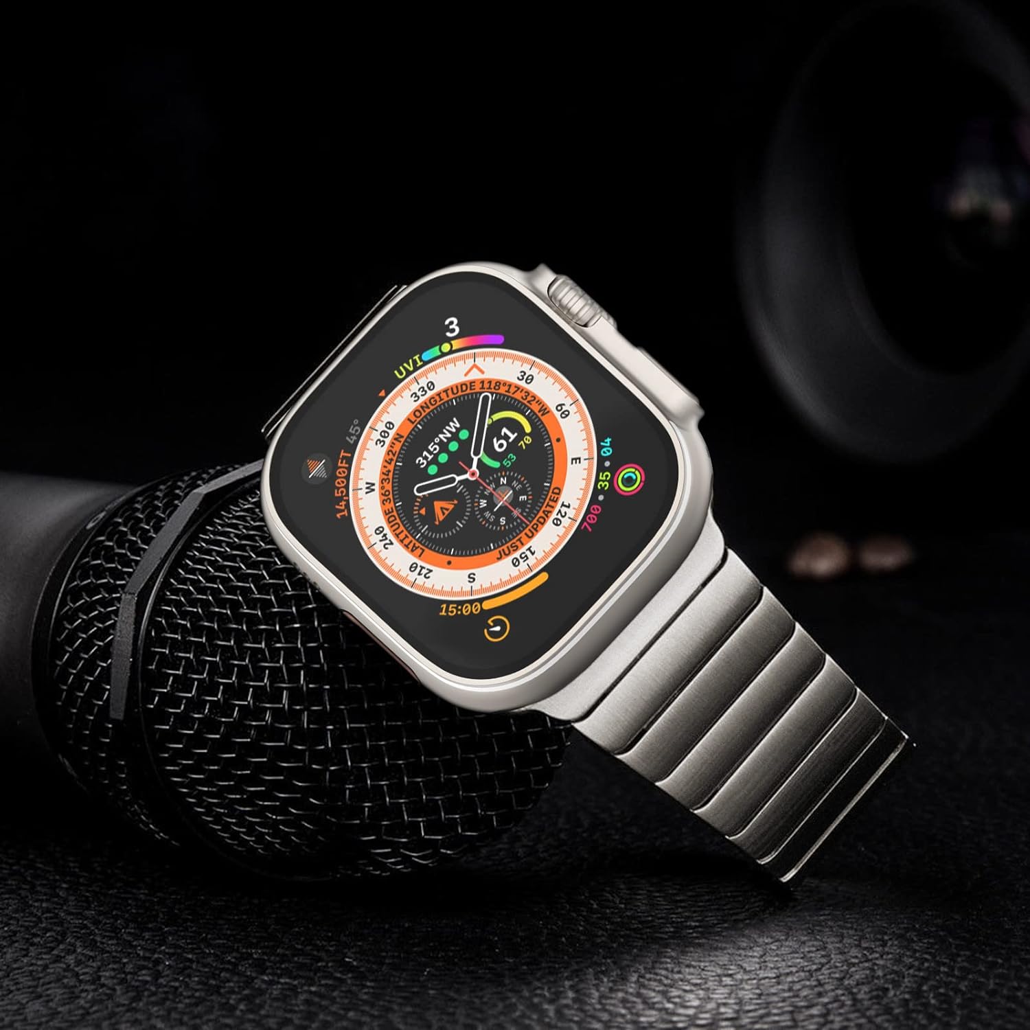 Titan Farbband für Luxury Apple Watch Serie 10/9/8/7/6/5/4/3/2/1 & Ultra 2/1, SE: 2024, 2023, 2022, 2021, 2020, 2019, 2018,