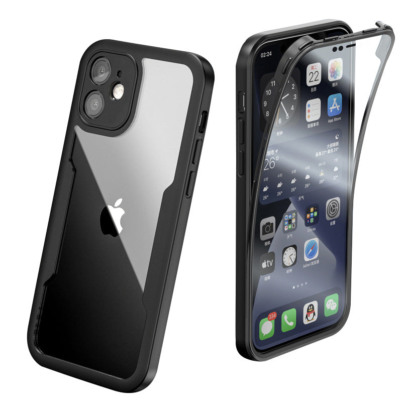 Premium 360° Ganzkörper durchsichtige Hülle | MagSafe, Abdeckung Apple iPhone 15/14/13/12/11 | Luxus Silikon Stoßstange