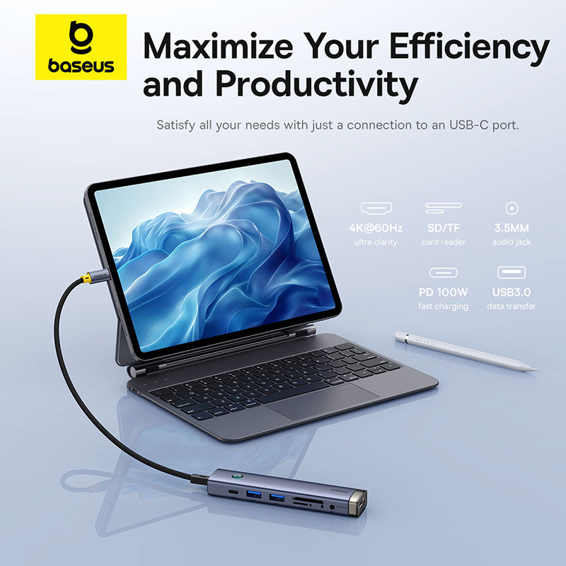 Premium USB C Hub 10Gbps: Typ-C zu HDMI, USB-Adapter, Ethernet-Port, Docking Station für MacBook Air, USB-Splitter – Kompatibel und Leistungsstark - Phone Heaven Zone
