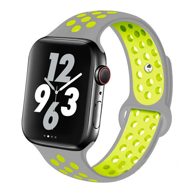 Premium Silikonarmband für Apple Watch 10/9/8/7/6/5/4/3/2/1 & Ultra 2/1, SE: 2024, 2023, 2022, 2021, 2020, 2019, 2018, 2017