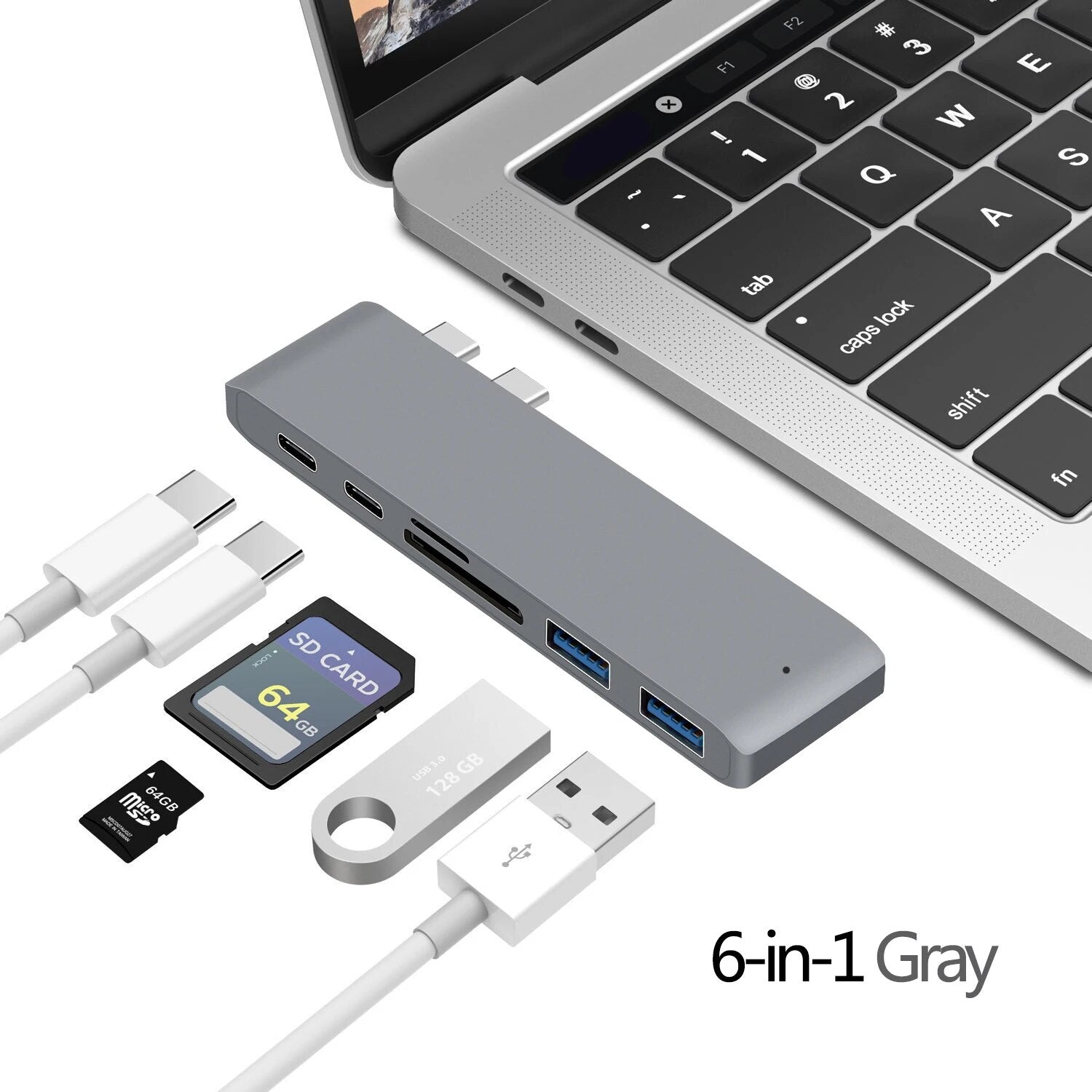 Premium USB 3.1 Typ-C Hub zu HDMI Adapter 4k Thunderbolt 3 USB C Hub 3.0 | MacBook Air Pro M3 M2 M1 Chip Erweitern Sie Ihre