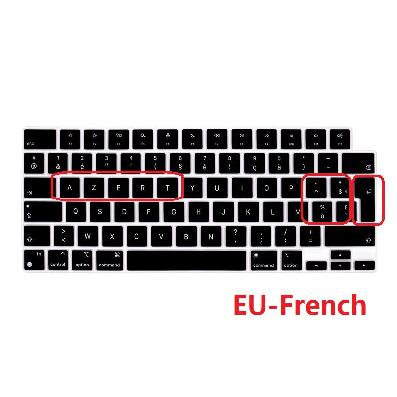 Premium Tastaturschutz-Skin für Macbook Air/Pro/M3/M2/M1: 16,14,13-inch | 2024/2023/2022/2020 Series Hochwertige Tastatur-Abdeckung