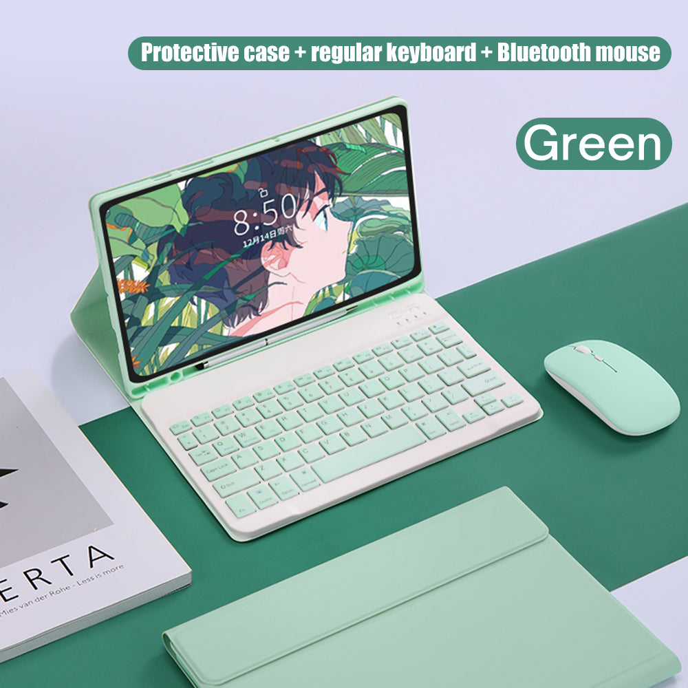 Hochwertige Hülle für Samsung Galaxy Tab S8 x700/x706, S7, S6 Lite, A7, A8: Drahtlose Maus und Tastatur, Robustes Gehäuse