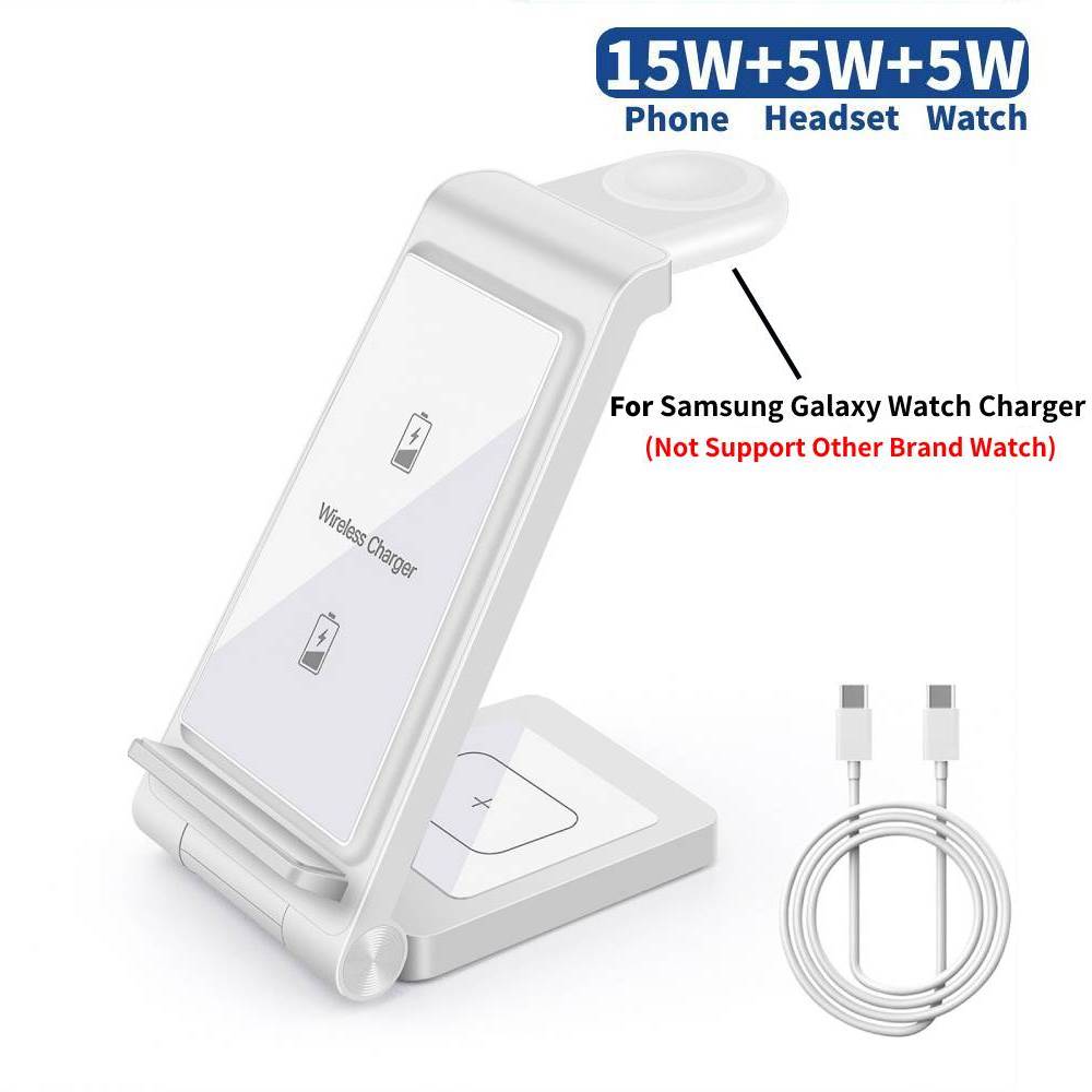 Wireless Fast Charging Station Samsung Galaxy S23| S22 S21 Note 20 und Galaxy Watch 2/1 Pro| 3in1 25W Ladegeräte
