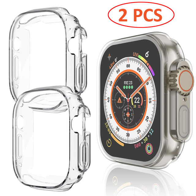 Premium Smart Devil 2er-Set Vollkleber-Softfilm für Apple iWatch 9/8/7, 41mm/45mm/SE/6/5/4, 44mm/40mm | HD-Displayschutz