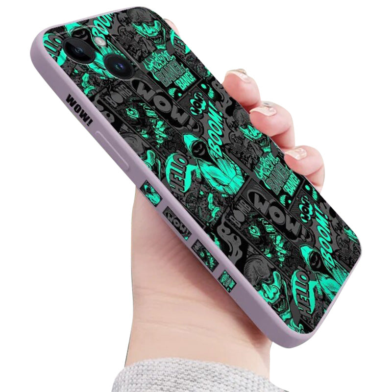 Hochwertige Dark-Side-Design iPhone-Hülle | MagSafe Case mit Kameralinsenschutzabdeckung für Apple iPhone 17/17 Air, 16/16e, 15, 14, 13 Pro Max Plus Cover | Panzertasche, Stoßstangenabdeckung Handyhülle | Premium-Silikon-Schutzhülle