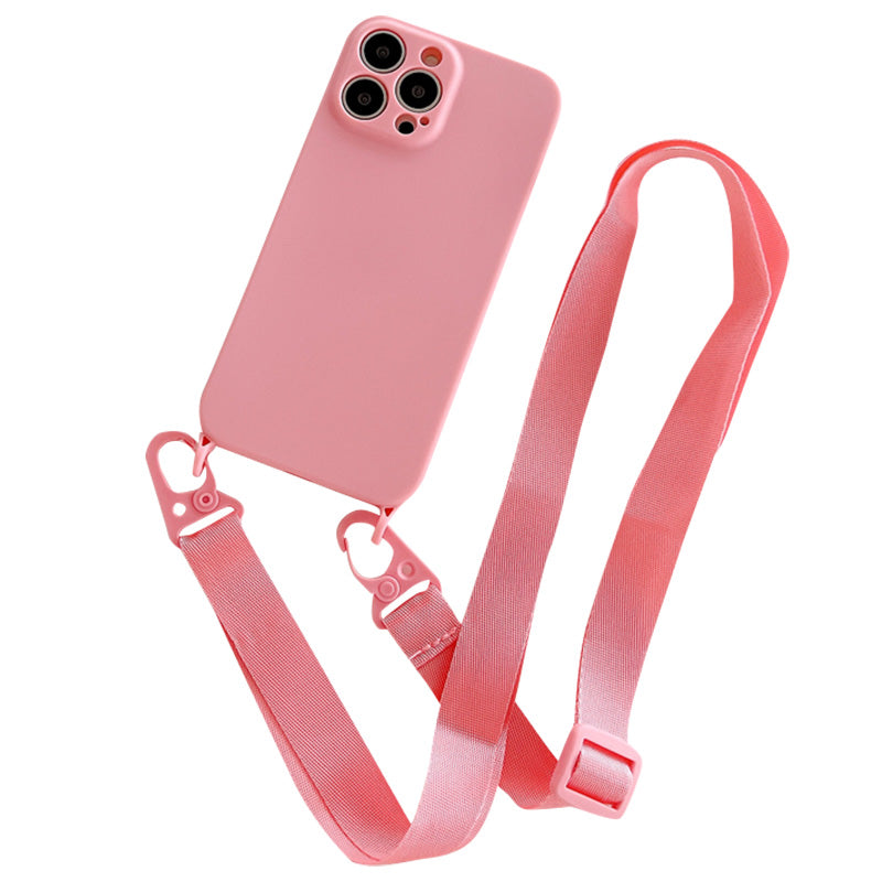 Hochwertige Crossbody-Halskettenriemen Lanyard Weiche Silikon iPhone Hülle | MagSafe Case, Kameralinsenschutzabdeckung für Apple iPhone 17/17 Air, 16/16e, 15, 14, 13 Pro Max Plus Cover – Umhängeband, Schulterriemen, Kartenhalter | Premium Schutzhülle
