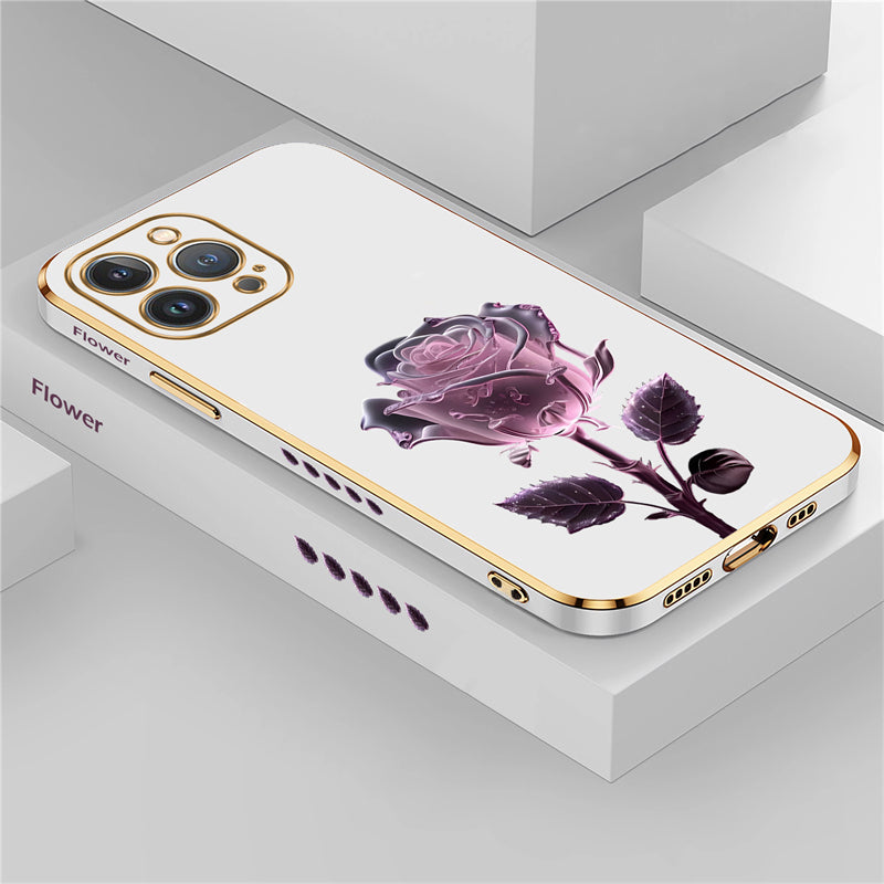 Luxus Kristall-Rose Diamant iPhone Hülle | MagSafe Case mit Rundumschutz und Kameralinsenschutzabdeckung für Apple iPhone 17/17 Air, 16/16e, 15, 14, 13 Pro Max Plus Cover | Panzertasche, Stoßstangenabdeckung Handyhülle | Hochwertige Schutzhülle