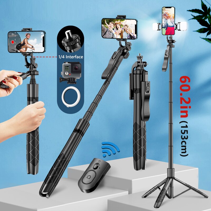 Premium kabelloser Selfie-Stick Stativ-Stand für GoPro Action Kameras und Smartphones, stabiles Gleichgewicht für Live