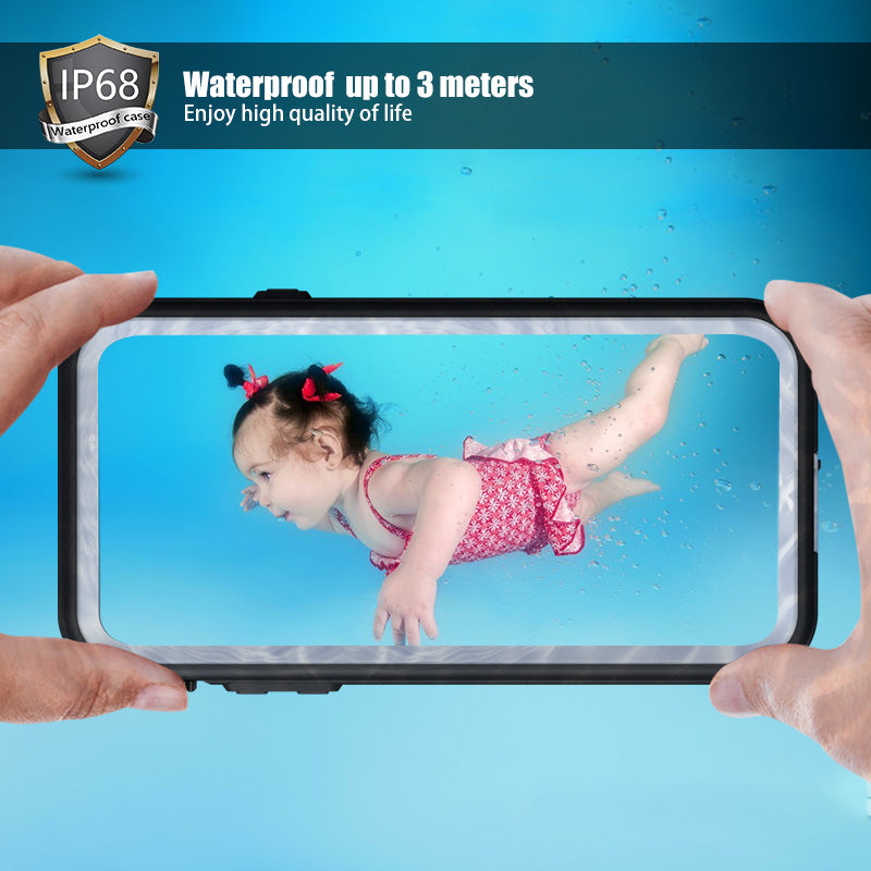 Premium IP68 Militärpanzer Unterwasserhülle MagSafe Apple iPhone 17/17 Air, 16/16e, 15, 14, 13 Pro Max Plus Mini Case- Wasserdicht für Tauchen und Schwimmen | 360° Vollschutz Cover, Magnetische Adsorption, Stoßfest, Kameraschutz, Stilvolle Schutzhülle