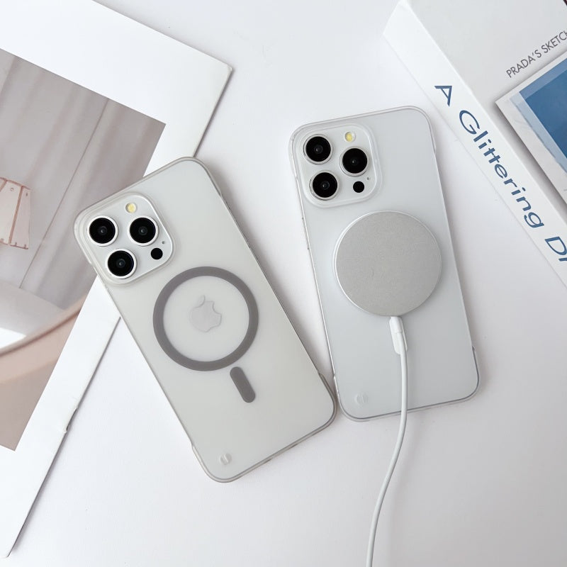 Ultra-Dünne Magnetische Transparente für Apple iPhone 17/17 Air, 16/16e, 15, 14, 13, 12 Pro Max Plus Mini Hülle | Premium Stoßfeste Schlanke Randlose Klare Wasserabweisende Schutzhülle mit Magsafe