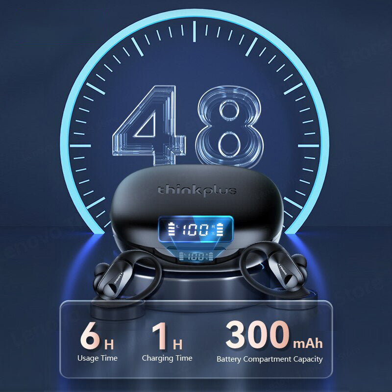 Lenovo LP75 Hochwertiges Bluetooth 5.3 Kopfhörer TWS Wireless Sport LED Digital Anzeige HiFi Stereo Rauschunterdrückung