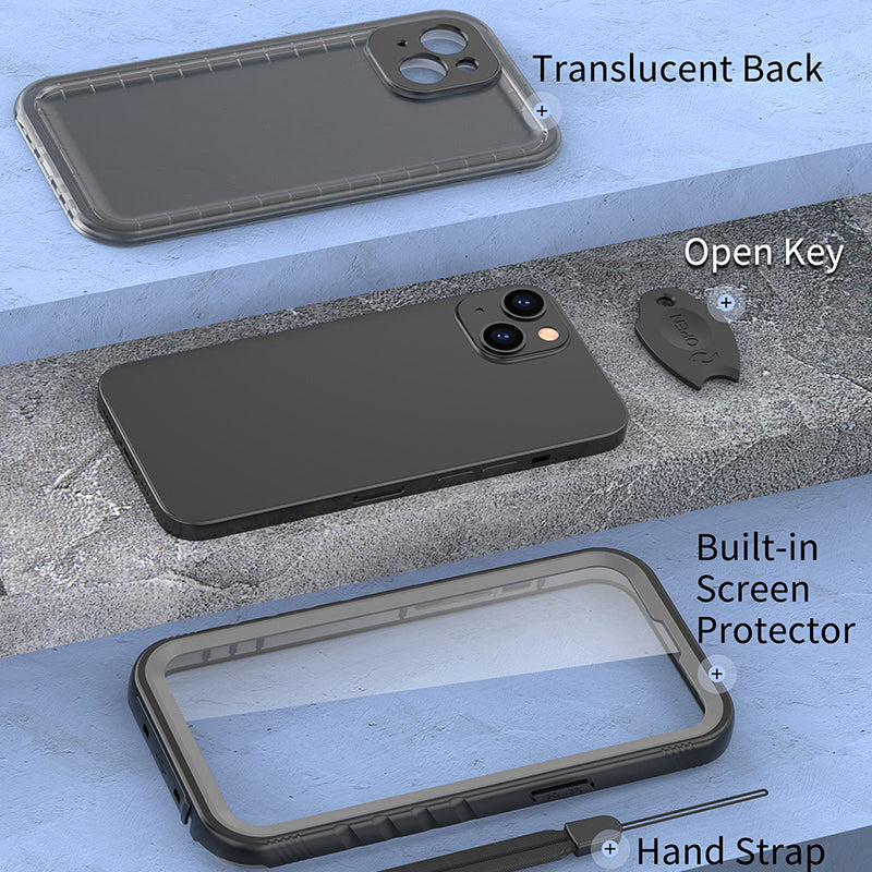 Premium Wasserdichte iPhone Hülle mit 360 Grad Komplettschutz: Bildschirmschutz, Stoßfest, Wasserfest, Kratzfest | MagSafe Case, Rundumschutz, Kameralinsenschutz für Apple iPhone 17/17 Air, 16/16e, 15, 14, 13 Pro Max Plus Cover | Panzertasche Handyhülle