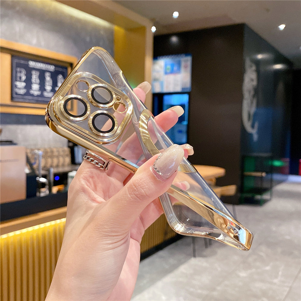 Magnetische Luxus für Apple iPhone 17/17 Air, 16/16e, 15, 14, 13 Pro Max Plus Hülle aus weichem Silikon | Kameraschutz, Klare Premium-Beschichtung, Magsafe Kabelloses Laden & Kratzfest