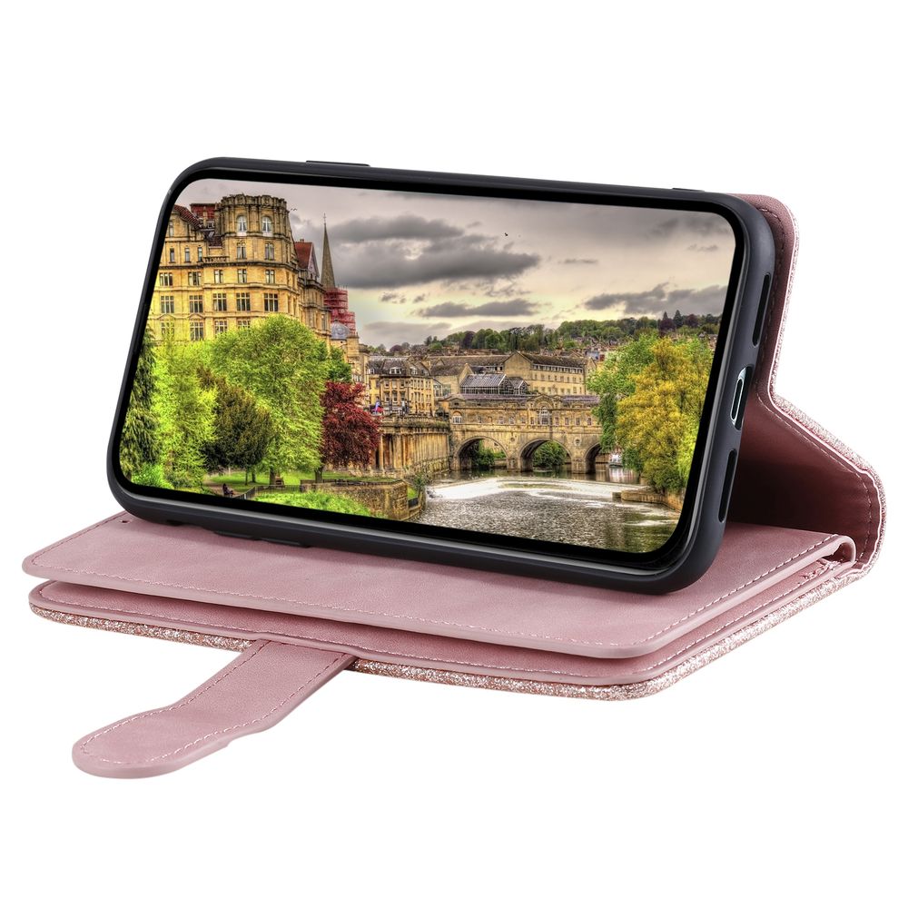 Hochwertige Leder-Handyhülle mit Reißverschluss, Kartenhalter, Stand und Riemen iPhone Hülle | Flip-Cover Case für Apple iPhone 17/17 Air, 16/16e, 15, 14, 13, 12 Pro Max, Pro, Plus & Mini - Vielseitige Schutzhülle