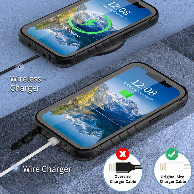 Premium Wasserdichte iPhone Hülle mit 360 Grad Komplettschutz: Bildschirmschutz, Stoßfest, Wasserfest, Kratzfest | MagSafe Case, Rundumschutz, Kameralinsenschutz für Apple iPhone 17/17 Air, 16/16e, 15, 14, 13 Pro Max Plus Cover | Panzertasche Handyhülle