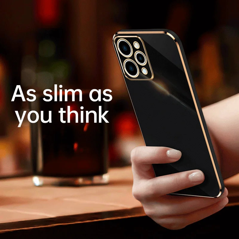 Hochwertige Einfarbige Quadratische Beschichtung: Glänzende, Stoßfeste Silikon iPhone Hülle | MagSafe Case, Rundumschutz, Kameralinsenschutz für iPhone 17/17 Air, 16/16e, 15, 14, 13 Pro Max, Plus Cover | Panzertasche und Stoßstangenabdeckung Schutzhülle