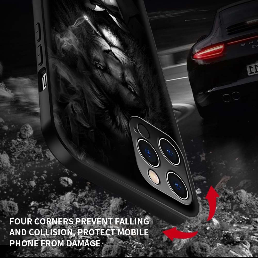 Hochwertige iPhone-Hülle mit Tierdesigns: Wolf, Hund, Katze, Vogel, Löwe, Tiger | MagSafe-kompatibles Case mit Kameralinsenschutz | Premium Hardcase für Apple iPhone 17/17 Air, 16/16e, 15, 14, 13 Pro Max Plus Cover | Stoßsichere Handyhülle & Panzertasche