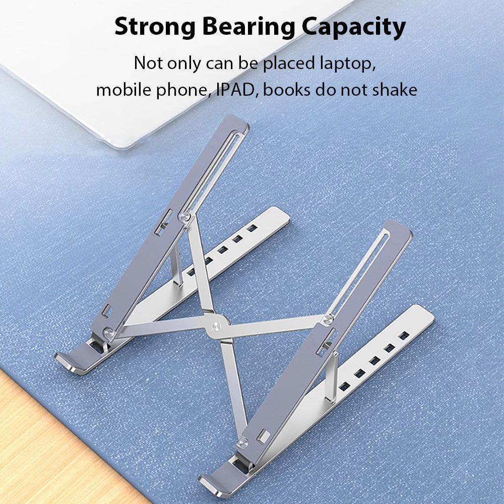 Premium Faltbarer Aluminium Laptopständer: Tragbare Notebook-Unterstützung & Computerhalterung - Ideal für MacBook Air/Pro/M3/M2/M1: 16,14,13-inch | 2024/2023/2022/2020 Series | Leichtes, Zubehör für Ergonomische Arbeitsstation