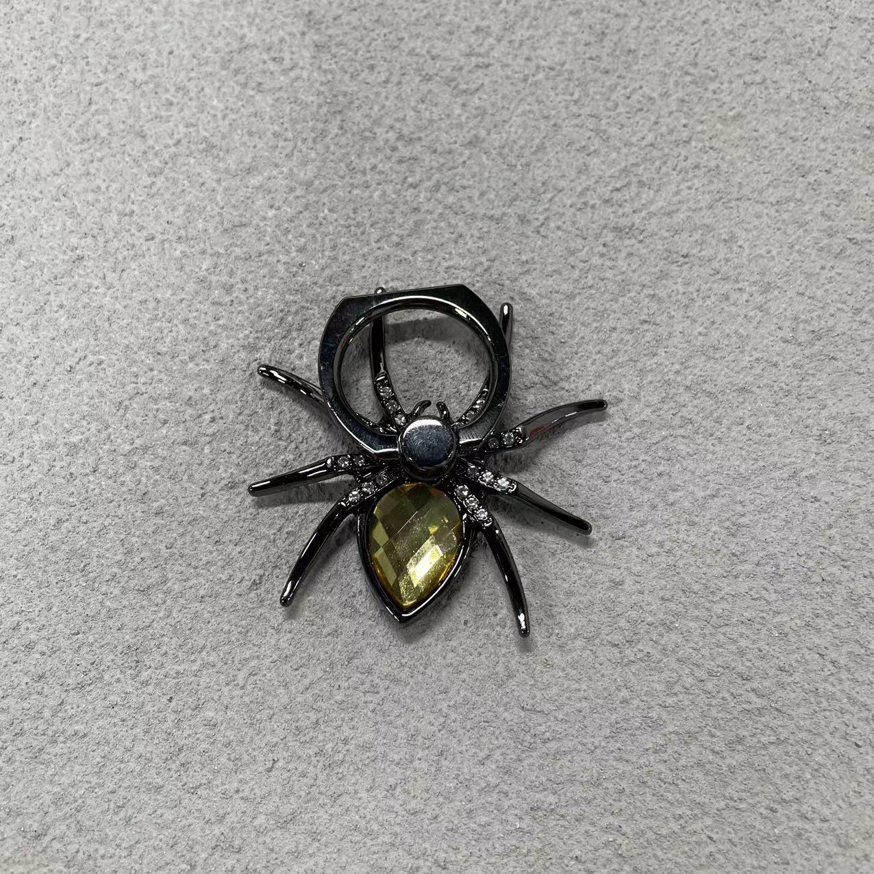 Universaler Luxus-Bling-Diamant-Metall-Spinne Handy-Fingerringhalter, 360° drehbarer Ständer für Apple iPhone, Samsung