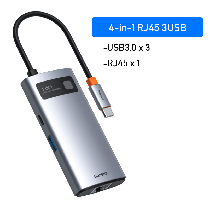 Premium USB C Hub 10Gbps: Typ-C zu HDMI, USB-Adapter, Ethernet-Port, Docking Station für MacBook Air, USB-Splitter – Kompatibel und Leistungsstark - Phone Heaven Zone