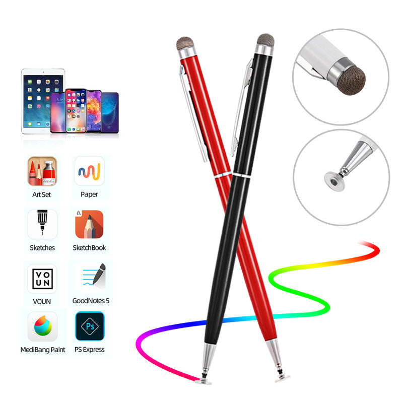 Premium Universal 2-in-1 Stift für iPad/Pro/Air/Mini: 10/9/8/7/6/5/4/3 Series: iOS & Android: Kapazitiver Touch-Pen für