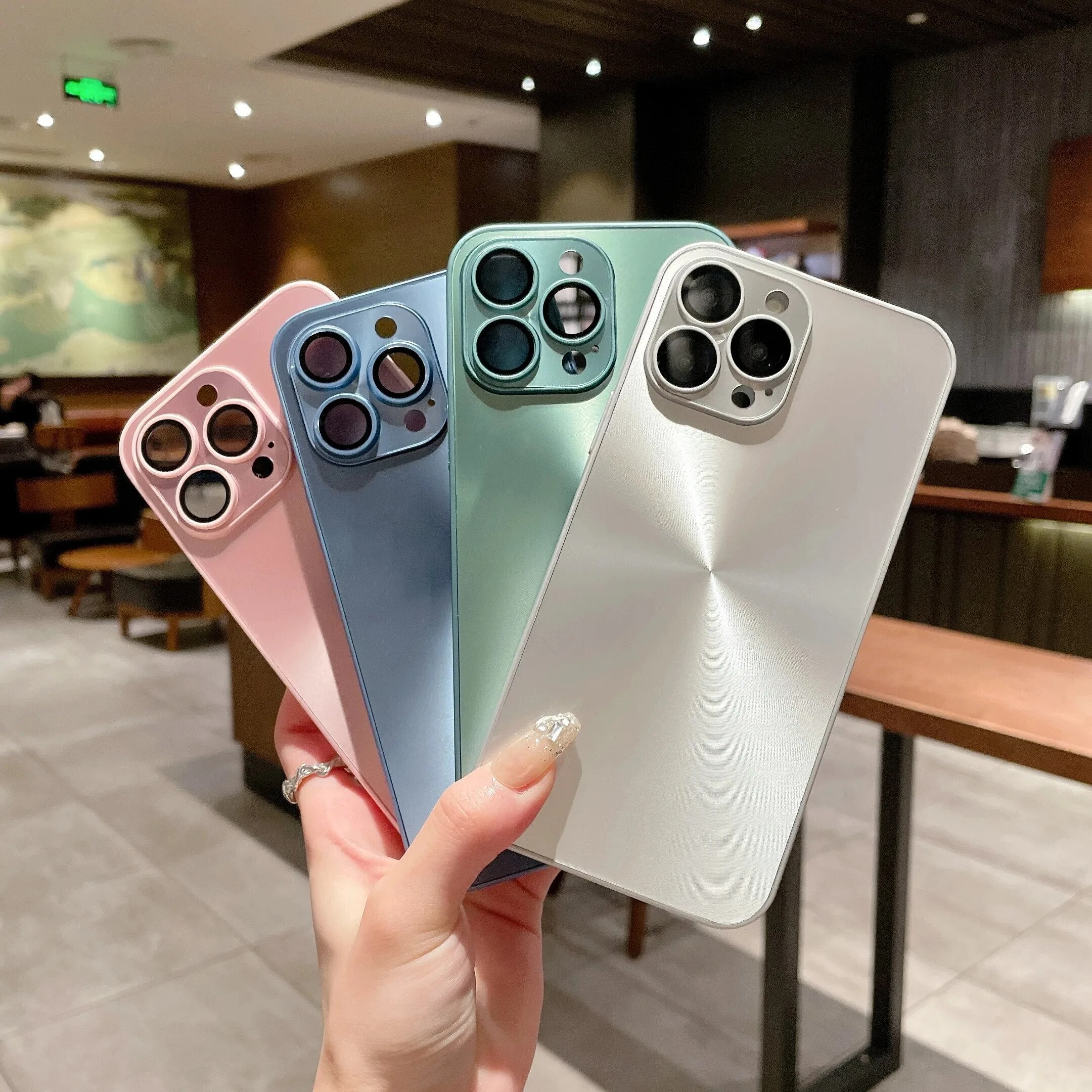 Premium Blinkende Aurora Einfarbige Handyhülle, MagSafe, Abdeckung, | Apple iPhone 15/14/13/12/11 Pro Max Plus - Schlanke Matte Stoßfeste Hardcover Schutzhülle - Phone Heaven Zone